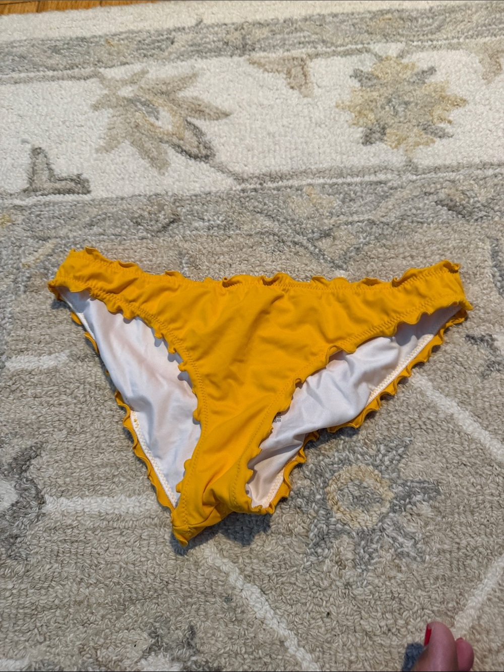 Victoria's Secret Yellow Ruffled Bikini Bottoms